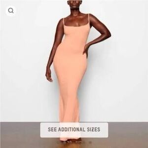 Skims soft lounge peach dress